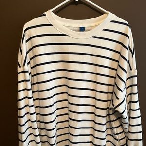 Old Navy Sweater - navy stripped